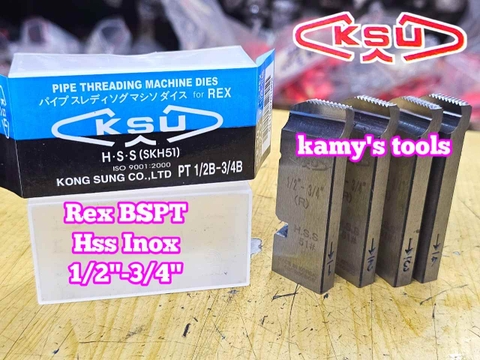 Dao tiện tiện ren ống INOX HSS Rex hiệu Kong Sung KSU 1/2-3/4 inch (21-27mm) hệ ren BSPT
