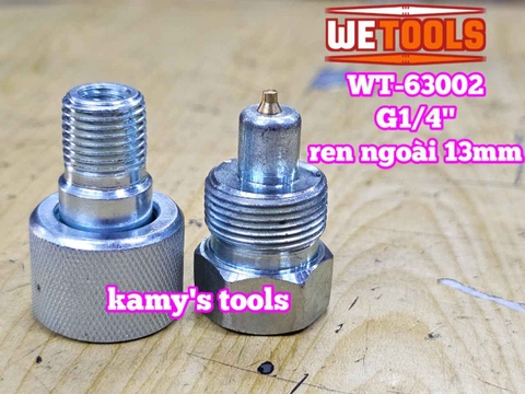 Bộ đầu khớp nối nhanh thủy lực Wetools G1/4 inch ren ngoài 13mm WT-63002