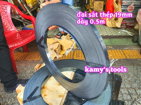 Cuộn đai sắt thép đóng đai kiện hàng 16mm 19mm 32mm một bành 50kg kamytools