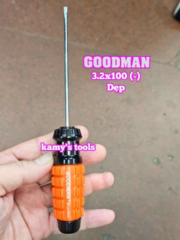 Tua vít cán gai Goodman 3.2mm dài 100mm bake dẹp 3.2x100mm 91304PH 91304STM