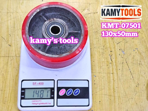 Bánh xe PU mâm gang 130mm 130x50mm Kamytools KMT-07501