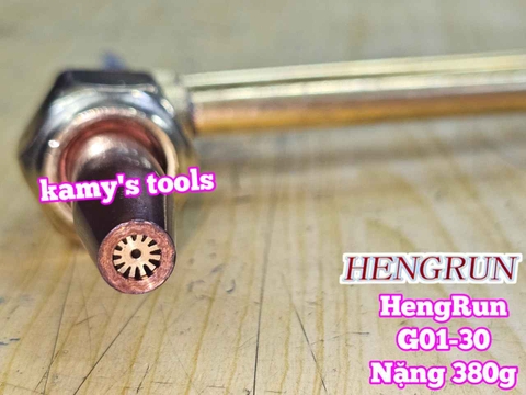 Tay cắt hơi oxy ga mỏ đèn cắt gió đá HengRun G01-30 nặng 380g dài 440mm