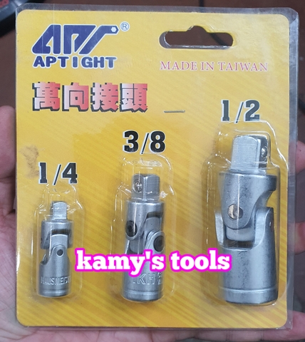 Bộ 3 đầu nối lắc léo 1/4 3/8 1/2 inch
