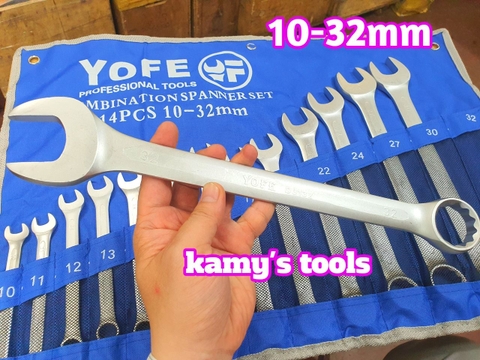 Bộ cờ lê vòng miệng Yofe 14 cây 10mm-32mm