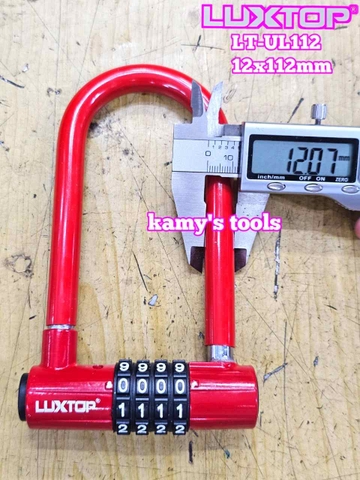 Ổ khóa số mật mã chữ U 4 chữ số Luxtop LT-UL112R càng dài 112mm