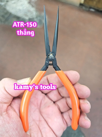 ATR-150S Kìm mũi nhọn không răng loại thẳng mini Fujiya dài 150mm
