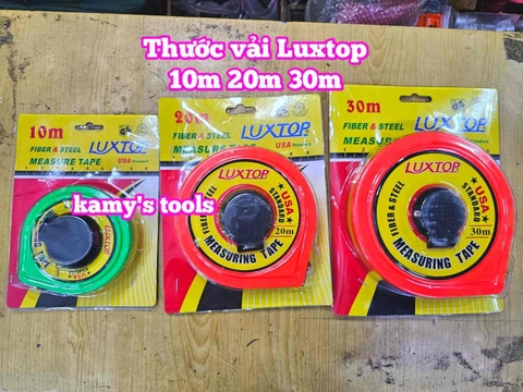 Thước dây vải cuộn 10 mét 20 mét 30 mét Luxtop LT-FT10, LT-FT20, LT-FT30, thước vải 10m 20m 30m