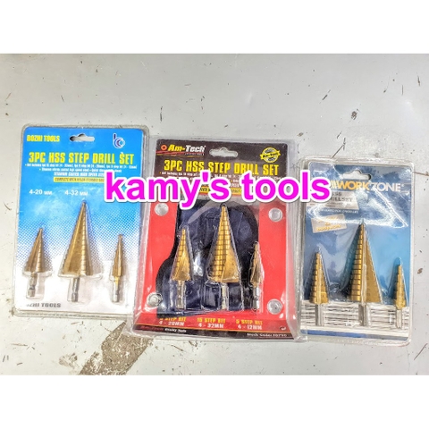 Mũi Khoan Tháp Đa Năng 1 Bộ 3 Mũi Workzone Am-Tech Bozhi Tools, Mũi Khoan Nhôm