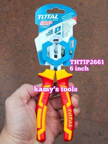 Kìm tuốt dây cách điện1000V Total THTIP2661 dài 6 inch 160mm