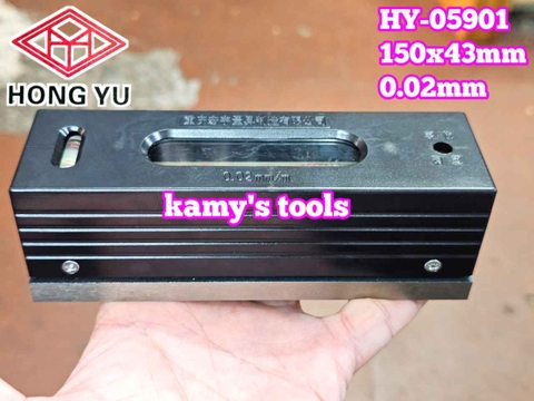Thước thủy Livo Nivo dẹp hình chữ nhật cân máy 150mm x 0.02mm HongYu HY-05901