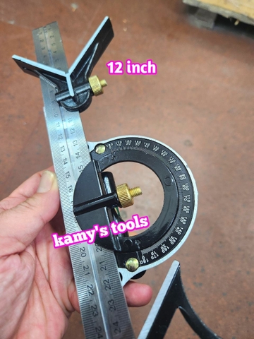 Thước đo góc ê ke góc vuông đa năng L+R+T dài 12 inch 305mm
