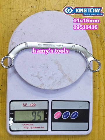 Cờ lê 2 đầu vòng trái me Kingtony 14x16mm 19511416