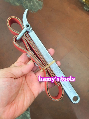 Cảo mở lọc nhớt lọc dầu bằng dây da cờ lê dây da 9 inch 225mm C-mart F0007-09 mở 30-160mm