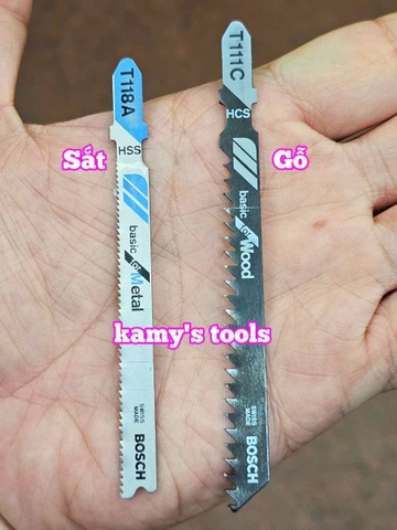 Bộ 5 lưỡi cưa lọng sắt kim loại T118A 2608631013 và gỗ T111C 2608630033 Bosch