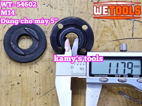 Ốc hãm máy mài bộ tán mài mặt bích kẹp đĩa cắt lưỡi đá mài M14 cho máy mài góc 125mm Wetools WT-54602