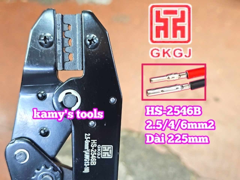 Kìm bấm cos năng lượng mặt trời MC4 2.5-4-6mm2 dài 9 inch 225mm GKGJ HS-2546B