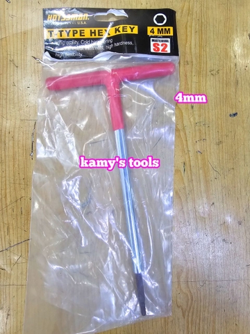 Lục giác cán chữ T Hotssman thép S2 4mm 5mm 6mm dài 230mm