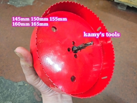 Mũi khoét lỗ tròn đa năng, mũi khoét sắt, mũi khoét gỗ HSS Bi Metal 145mm 150mm 155mm 160mm 165mm