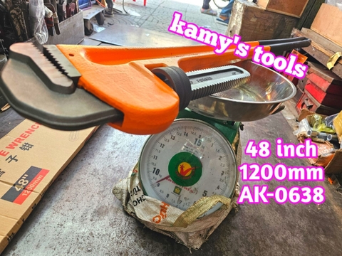 Mỏ lết răng 48 inch dài 1200mm Asaki AK-0638 mở miệng khoảng 110mm-120mm