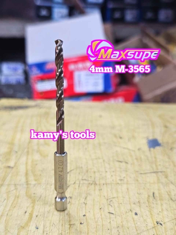 Mũi khoan sắt thép inox M35 chuôi lục giác Maxsupe 3mm 3.2mm 3.5mm 4mm 4.2mm 4.5mm 5mm 5.2mm 5.5mm 6mm