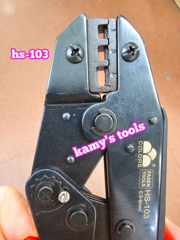 Kìm bấm cos đầu nón mũ chụp phủ nhựa Fasen HS-103 0.5-6mm2 dài 225mm