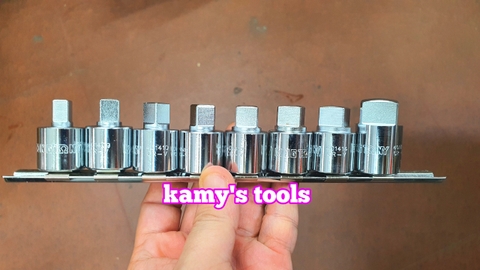 Bộ tuýp lú đầu vuông 8-19mm model 4118MR Kingtony, tuýp mũi vuông