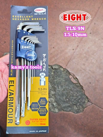 Bộ lục giác bi 9 chi tiết 1.5-10mm Eight TLS-9N