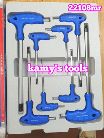Bộ lục giác bi chữ T 8 chi tiết H2-H10 Kingtony mdoel 9-22108MR