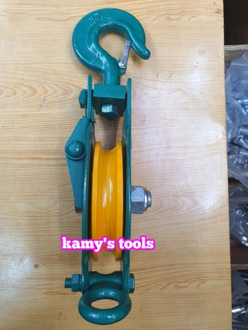 Ròng rọc đơn 2 tấn, puly sắt đơn 2 tấn 6 inch 150mm, puly 1 rãnh 2 tấn