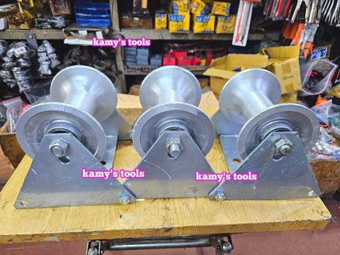 Con lăn kéo cáp điện loại 3 con thẳng hàng hàng nhập khẩu loại dày cao cấp con lăn nhôm kamytools