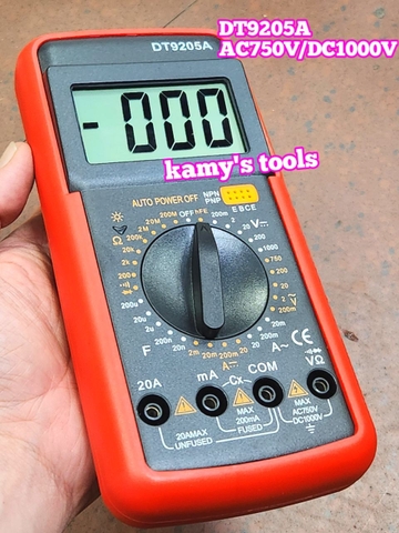 Đồng hồ đo điện vạn năng VOM DT9205A AC750V/DC1000V Digitale