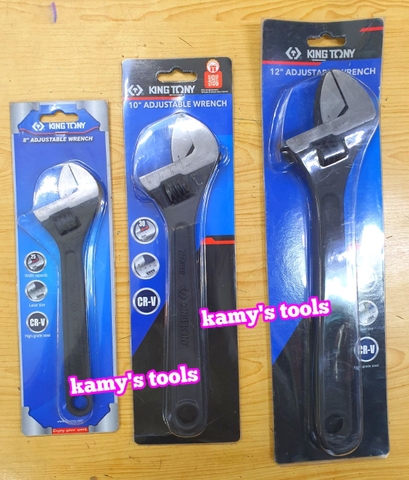 Mỏ lết xi đen 6 inch 8 inch 10 inch 12 inch Kingtony 3611-06P 3611-08P 3611-10P 3611-12P