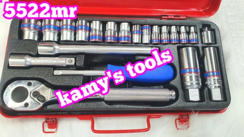 Bộ tuýp 1/4 và 3/8 inch 21 chi tiết 6 cạnh Kingtony model 5522MR