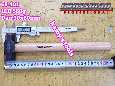 Búa thép đầu lục giác cán gỗ 1LB 2LB 3LB 4LB Crossman 68-401 68-402 68-403 68-404