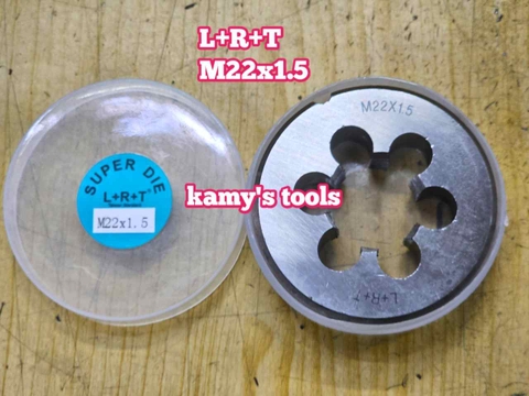 Bàn ren M22x1.5 M22x2.5 L+R+T (LRT) dụng cụ tạo ren ngoài bulong