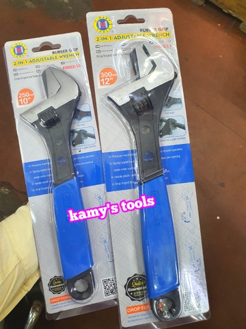 Mỏ lết đa năng 2 ngàm cán bọc cao su 6 inch 8 inch 10 inch 12 inch C-mart F0002-06 F0002-08 F0002-10 F0002-12