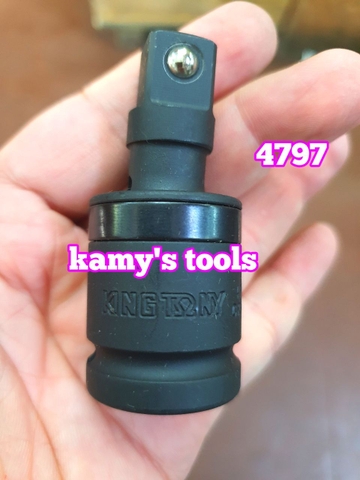 Đầu lắc léo đen có bi 1/2 inch Kingtony model 4797 dài 65mm