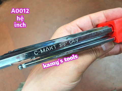 Bộ lục giác dài hệ inch C-mart 9 cây F0016