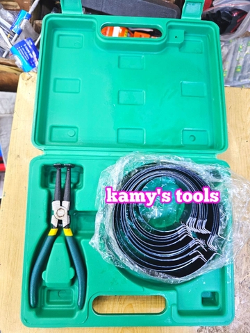 Bộ vam kìm ép xéc măng piston ô tô 14 chi tiết 62mm-145mm kamytools