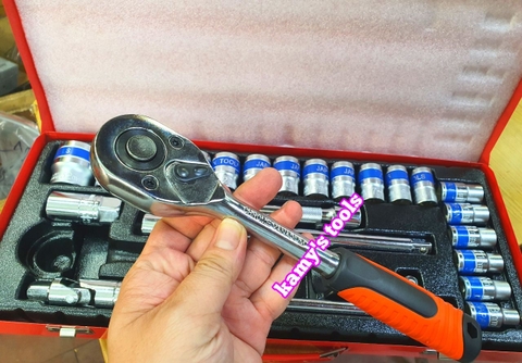 Bộ tuýp đầu khẩu 24 chi tiết 1/2 inch lục giác 8-32mm Tifone