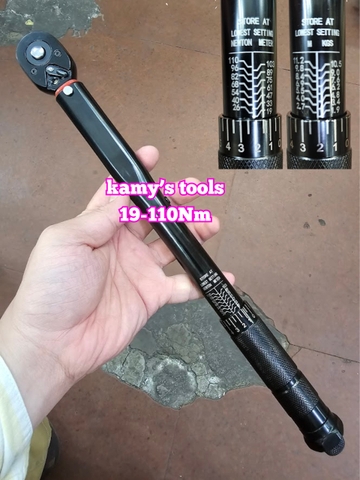 Cần siết lực chỉnh lực đen 3/8 inch 19-110Nm dài 367mm