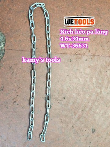 Xích kéo bằng thép dùng cho pa lăng xích 4.6mm 4.6x34mm Wetools WT-36631