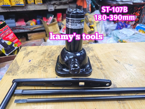 ST-107B Bộ kích quay tay 3 khúc con đội nâng gầm xe ô tô Toyota Innova, Fortuner, SUV, bán tải Stand Upright 180-390mm