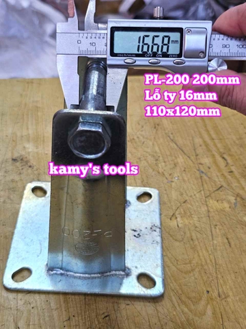 Đế càng cố định và xoay dùng cho bánh xe 200mm PL-200 Kamytools