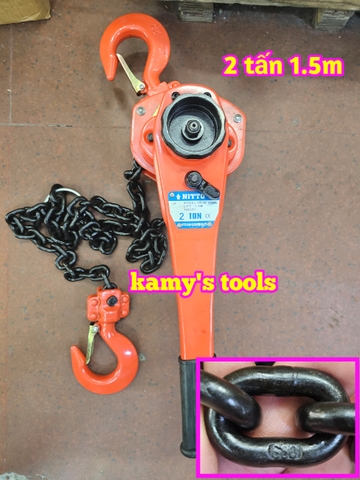 Pa lăng xích lắc tay Nitto 2 tấn 1.5m (1.5 mét) VR-20 cao cấp