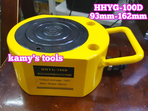 Kích thủy lực lùn 100 tấn HHYG-100D TLP hành trình 69mm chiều cao 93mm-162mm