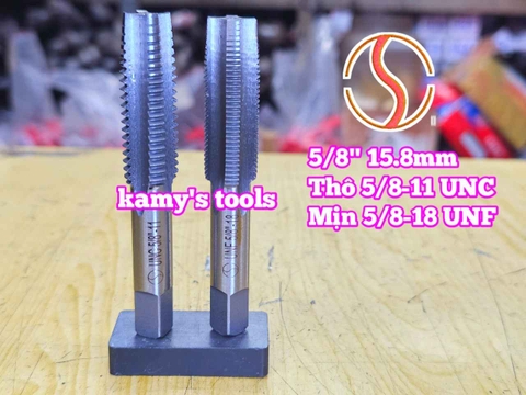Bộ taro hệ inch tạo ren trong 5/8 inch (15.8mm) Shanghai bước ren thô và mịn 5/8-11 UNC 5/8-18 UNF