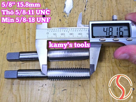 Bộ taro hệ inch tạo ren trong 5/8 inch (15.8mm) Shanghai bước ren thô và mịn 5/8-11 UNC 5/8-18 UNF