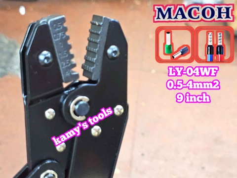 Kìm bấm cos pin tròn rỗng Mahco LY-04WF dài 9 inch 0.5-4mm2