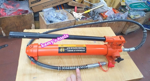 Bơm tay thủy lực xi lanh kéo nắn khung sửa chữa thân xe ô tô 10 tấn